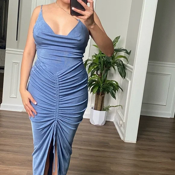 JLUXLABLE Slate Blue Slinky Set - Picture 6 of 7